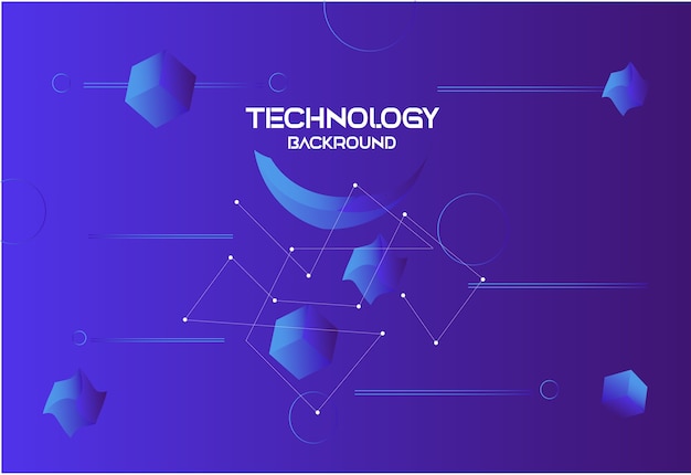 Background  3D technology with 3d shapes