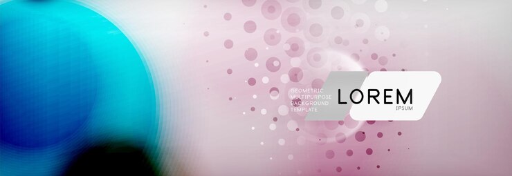 Vector background abstract blurred dotted color circle shape techno bubbles
