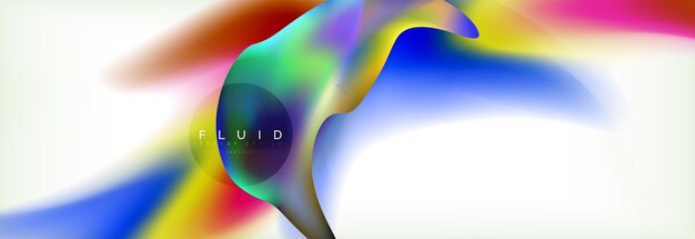 Vector background abstract holographic fluid colors wave design
