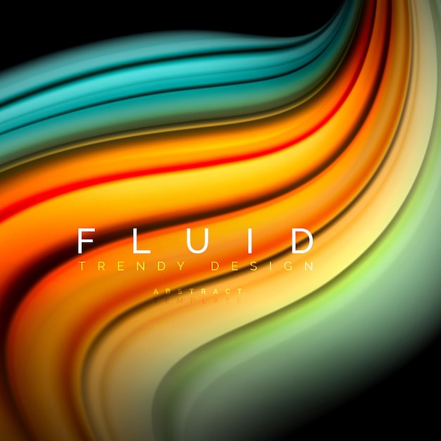 Vector background abstract liquid color wave