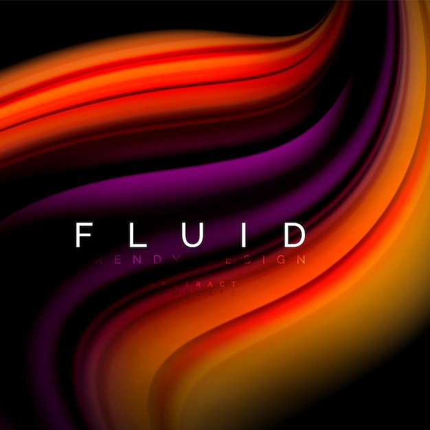 Vector background abstract liquid color wave