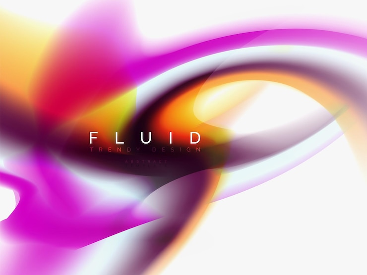 Vector background abstract liquid colors wave flow