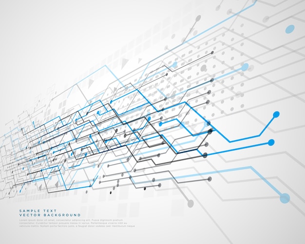 Vector background of abstract technology circuit board network lines