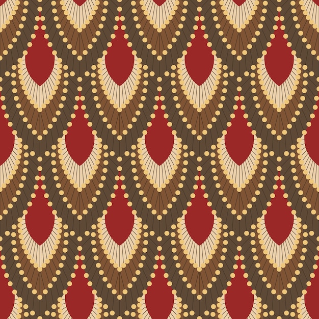 Background in art deco style with feathers 3