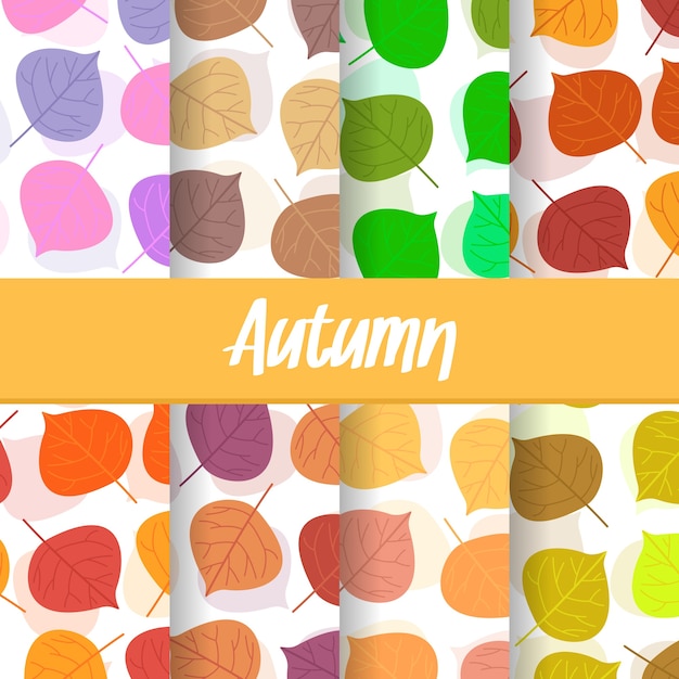 Background of autumn leaf seamless pattern