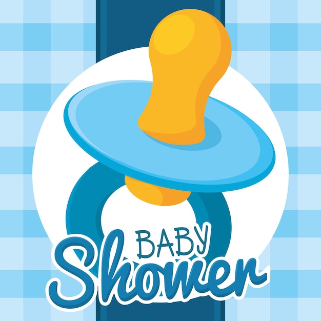 Background baby mouth shower vector illustration