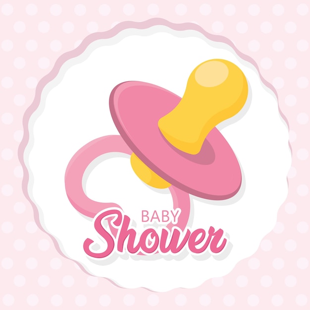 Background baby mouth shower vector illustration