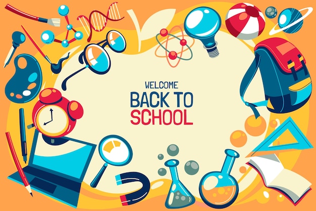 Vector background for back to school season