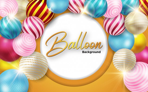 Vector background ball 3d colorful