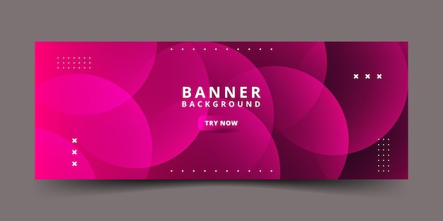 background banners. full color, gradations of pink and black, circle effect