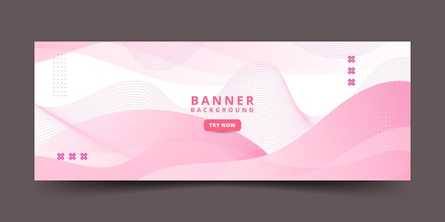 background banners. full color, waves, gradations of pink and white