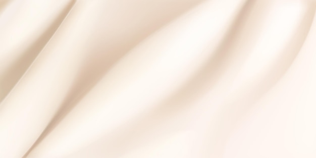 Background of beige fabric with several folds