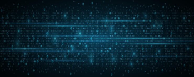 Vector background of binary code. software code. random 0 and 1 numbers of program code. digital data technology concept. vector illustration. eps 10