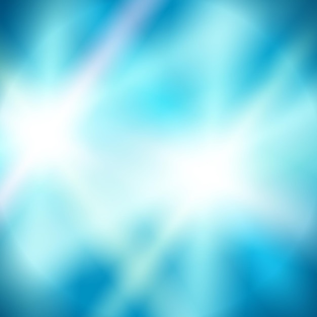 Vector background blue blur glow 2 star