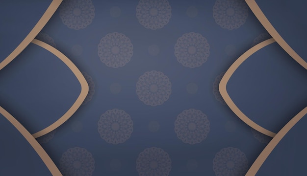 Background in blue with greek brown pattern for design under your logo or text