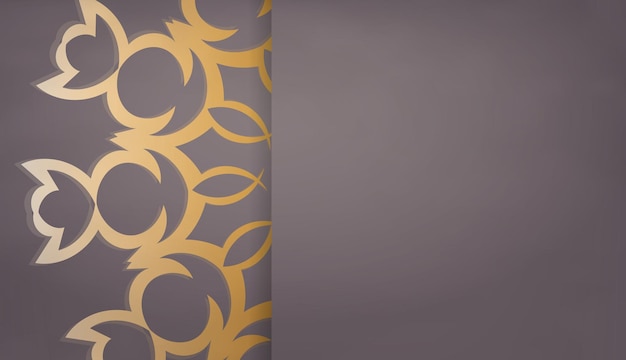 Background in brown color with abstract gold pattern for design under logo or text