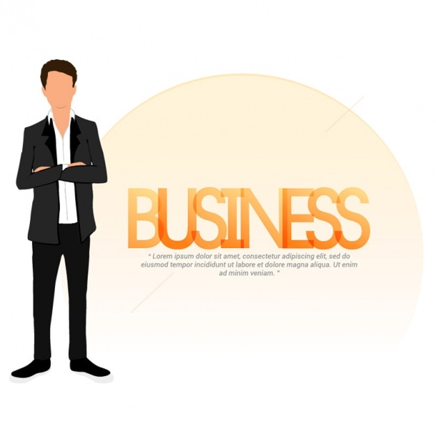 Background of businessman with crossed arms
