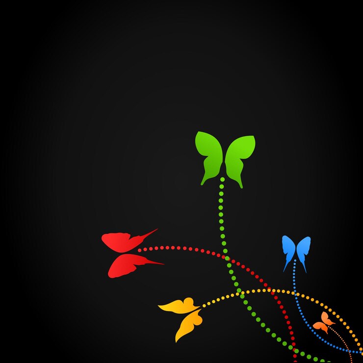 वेक्टर background of butterflies