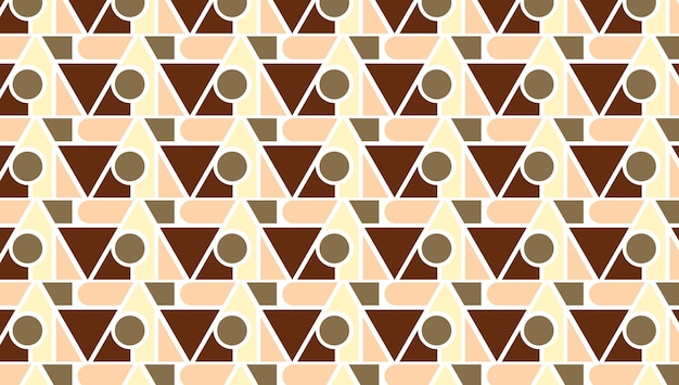 単純な形状とレトロな色の背景世紀の幾何学的な抽象的なベクトルのシームレスなパターン