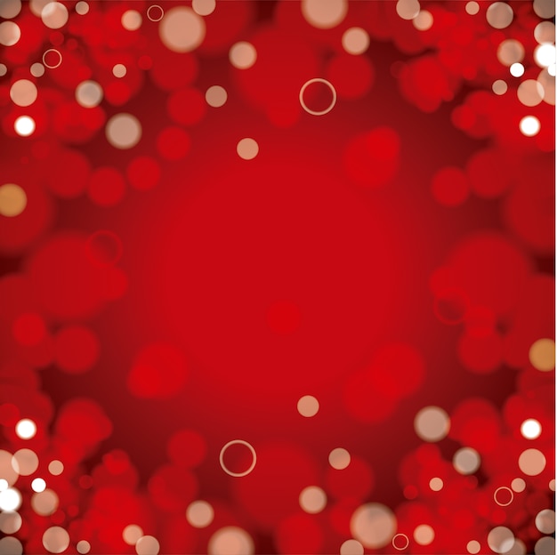 Vector background of christmas red lights design