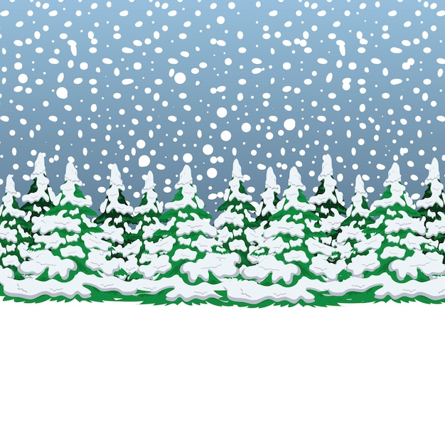 Vector background of christmas trees