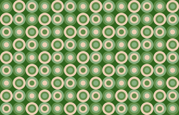 Background of circles pattern in shades of green. Vector design. Texture for backgrounds. Seamless vector pattern.