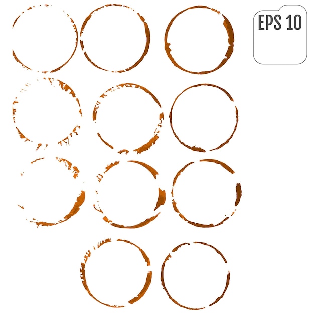 Vector background coffee ring real coffe