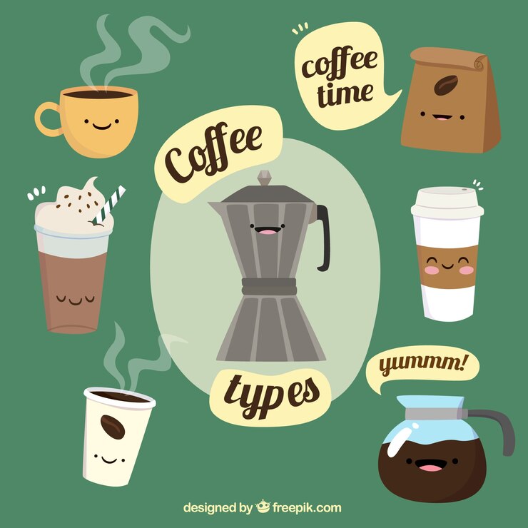 Vector background for the the coffee time