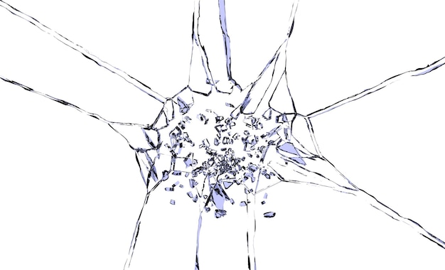 Background of cracked shattered glass vector illustration