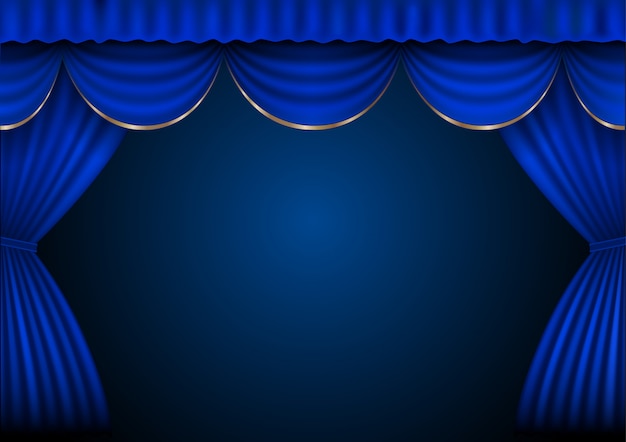 Vector background  curtain stage