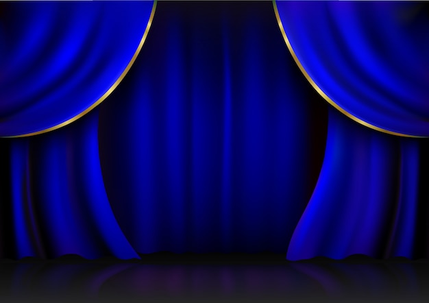 Vector background  curtain stage