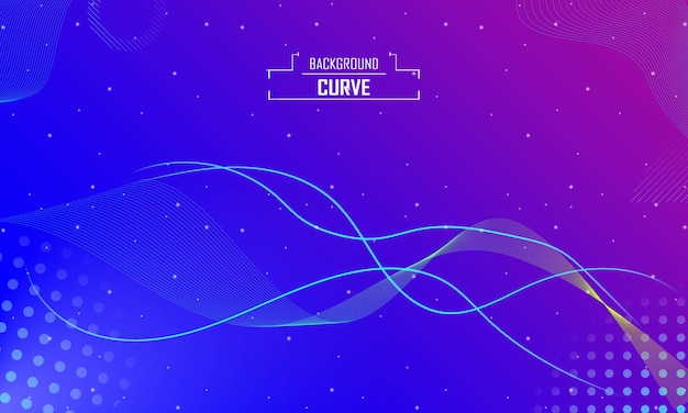 Background curve lines abstract vector