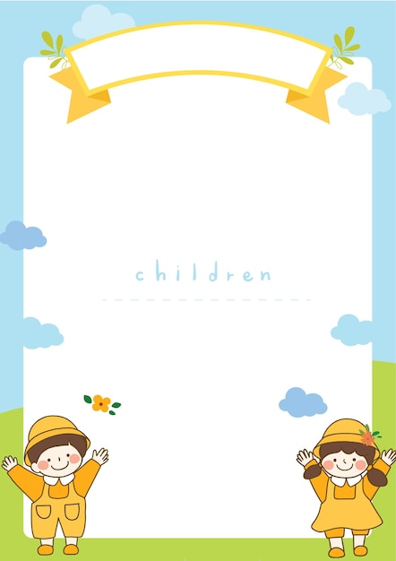 Premium Vector | The background of cute kids