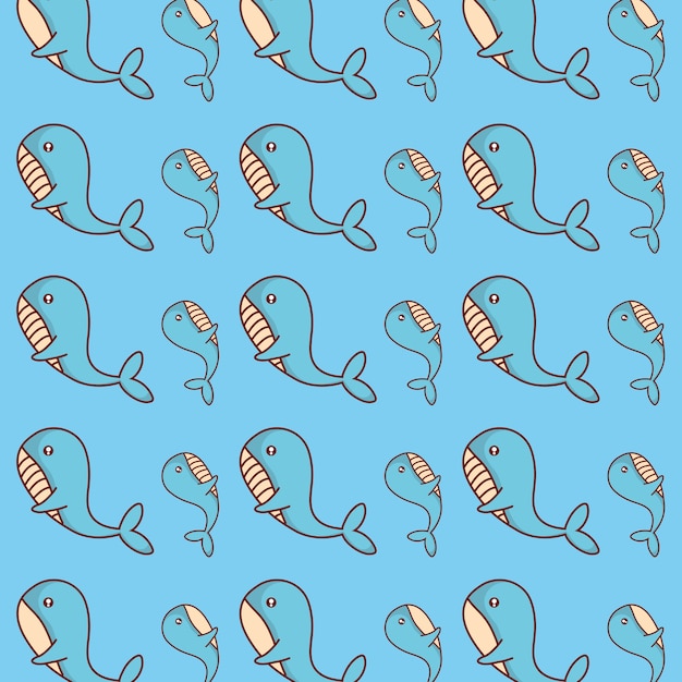 Background of cute whales