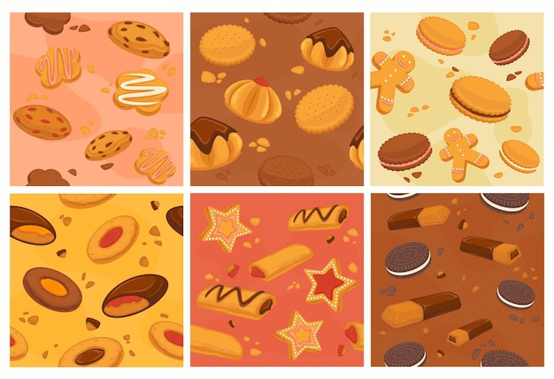 Background decoration with fresh cookies element