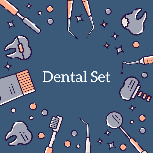  background of dentist and teeth