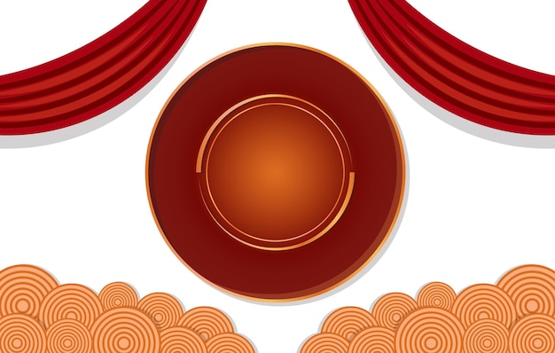 Background design Chinese new year Chinese new year backdrop with circle in the middle