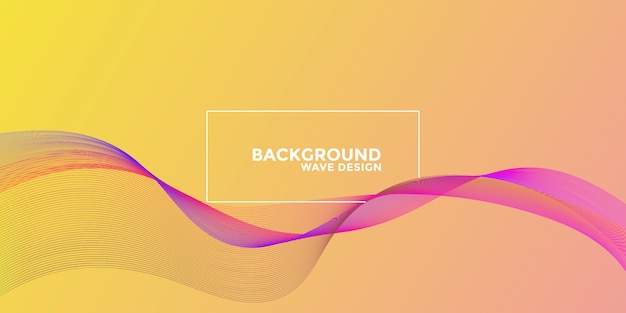 Background Design with Elegant Gradient Wave