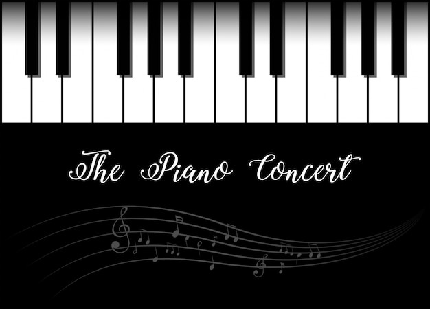 Vector background design with piano