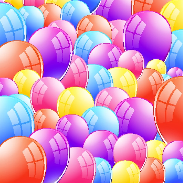 Vector background design with shiny balloons