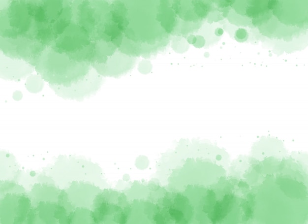 Background design with watercolor in green