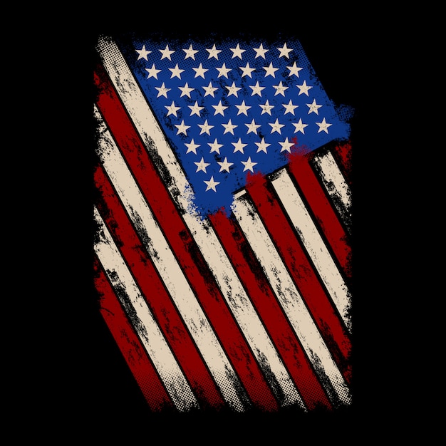 Background distress style american flag