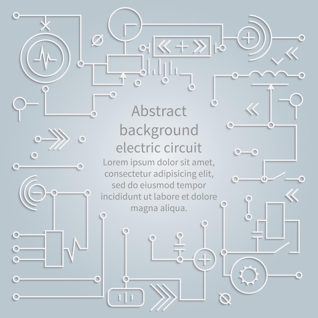 Vector background electric circuit vector