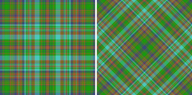 Tessuto di sfondo senza soluzione di continuità controlla il tessuto vettoriale motivo tartan plaid