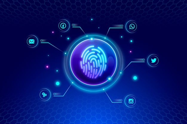 Background fingerprint neon