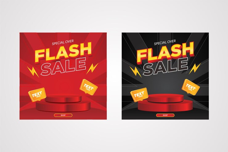 фон flash распродажа черно-красный подиум ig post