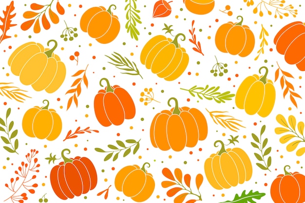 Vector background flat design thanksgiving