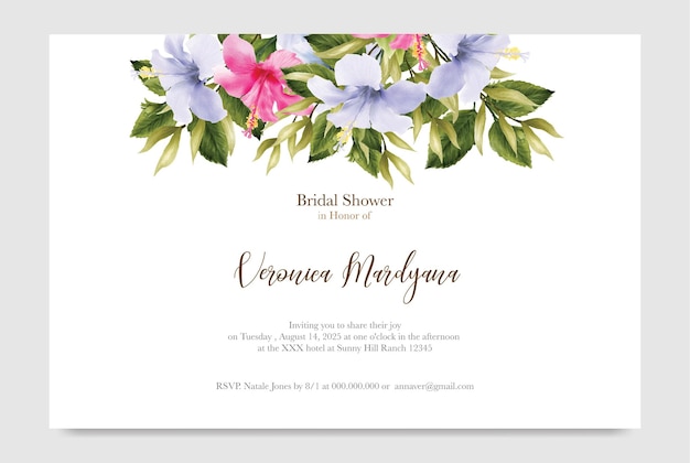 BACKGROUND FLORAL INVITATION TEMPLATE SET