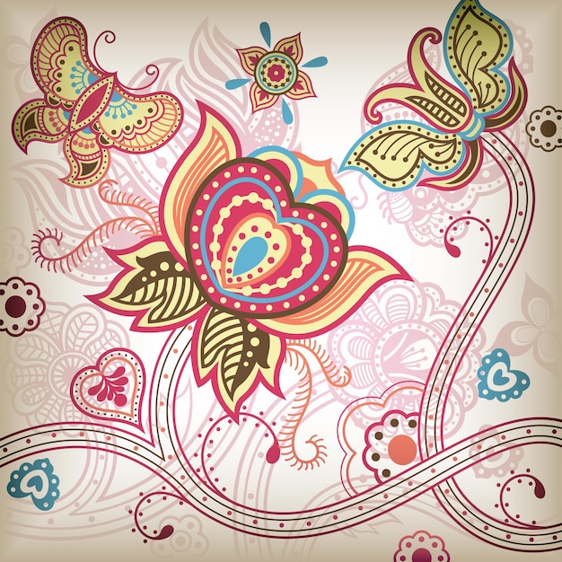 Background floral Pattern style Design