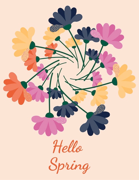 Vector background of flowers